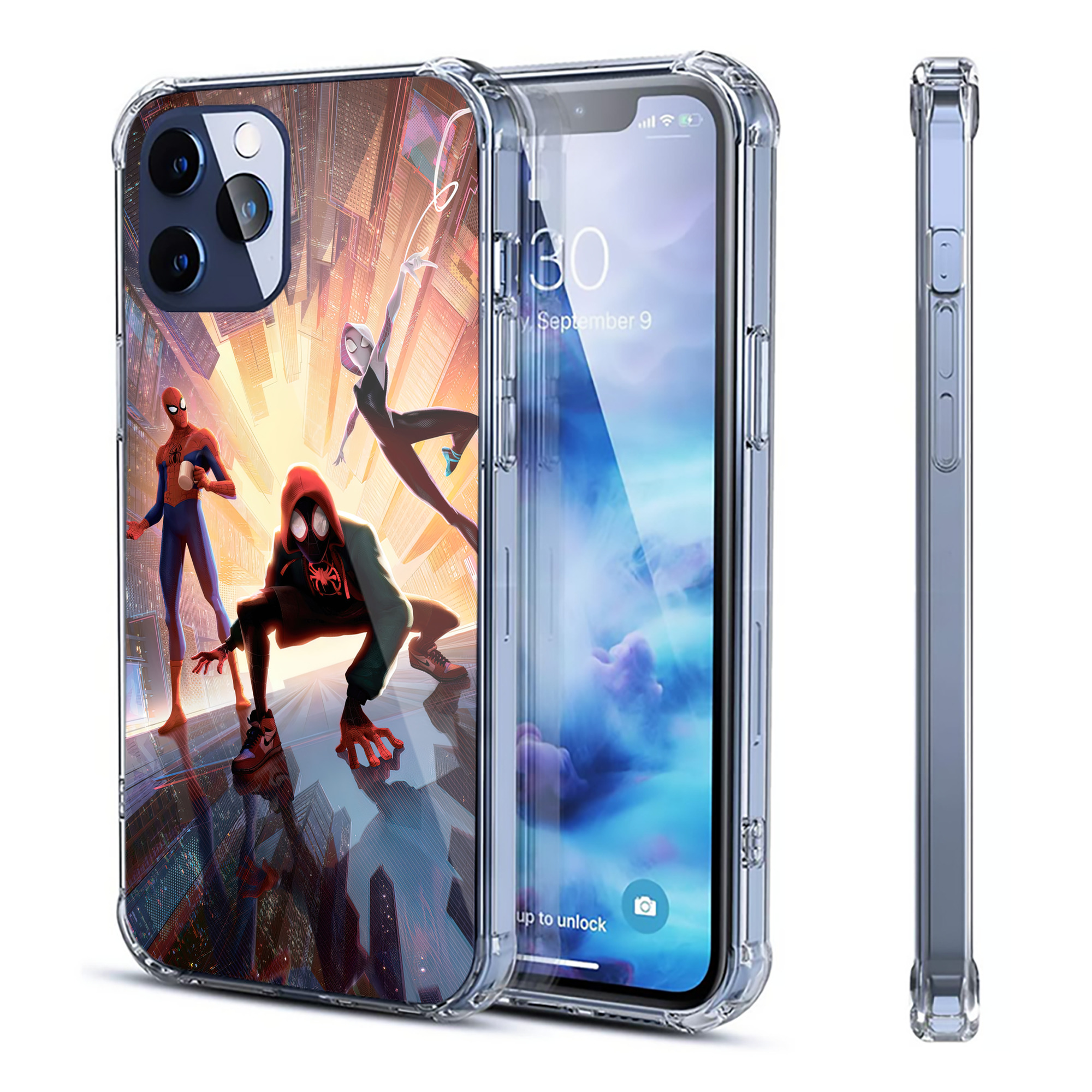（画像用） Spider Man スパイダーマン 【iPhone 12シリーズ対応】透明スマホケース（クリアソフトケース）